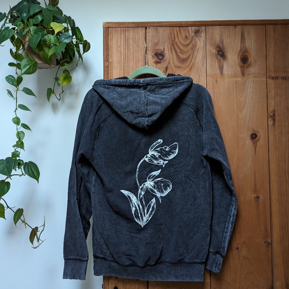 Vintage style faded heavyweight hoodie